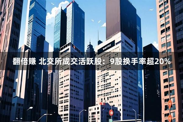 翻倍赚 北交所成交活跃股:9股换手率超20%