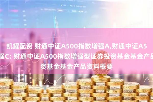 凯耀配资 财通中证A500指数增强A,财通中证A500指数增强C: 财通中证A500指数增强型证券投资基金基金产品资料概要